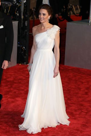 Kate Middleton's angelic one-shoulder all-white dress