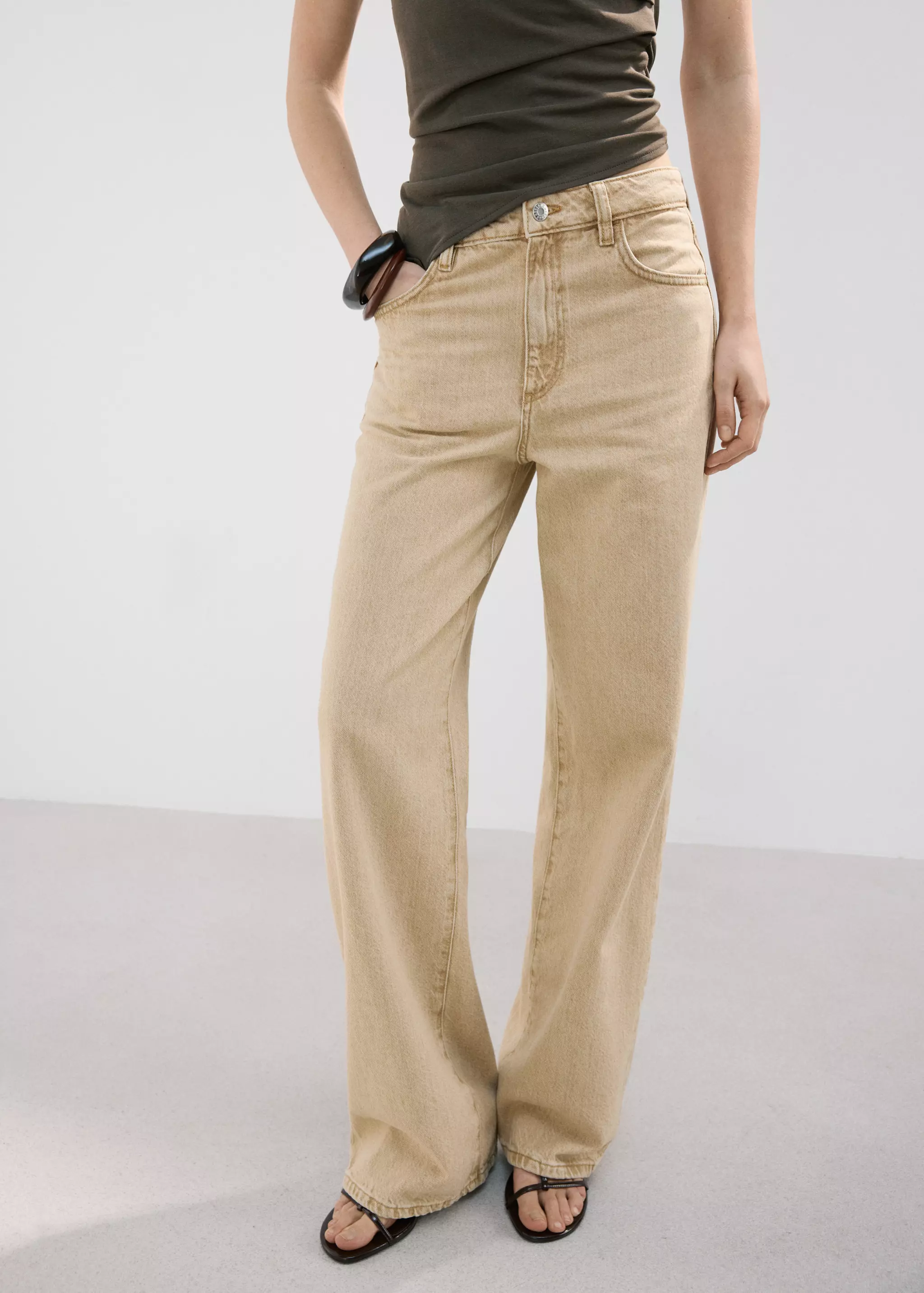 Danila High-Waisted Wide Leg Jeans - Women | Mango Usa