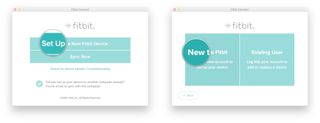 Set up new Fitbit device and New to Fitbit screens