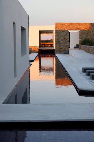 swimming pool in Greek island house