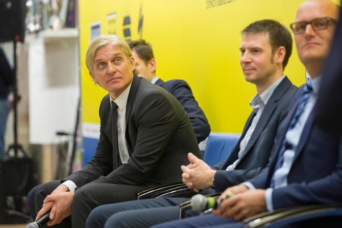 Tinkoff-Saxo jersey presentation in Moscow.