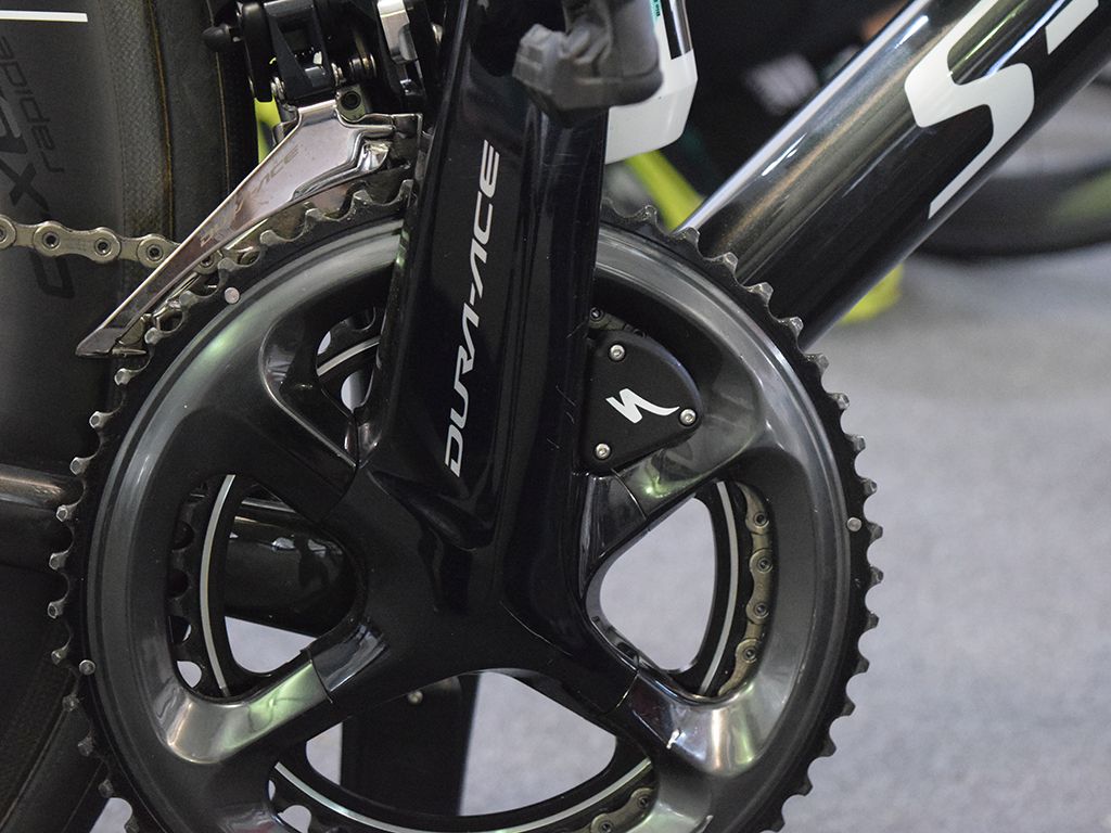 Specialized's new power meter on a Shimano Dura-Ace R9100 crankset