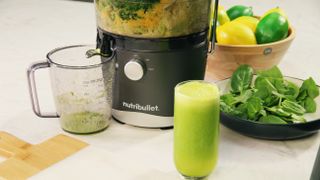 Nutribullet Juicer making green juice