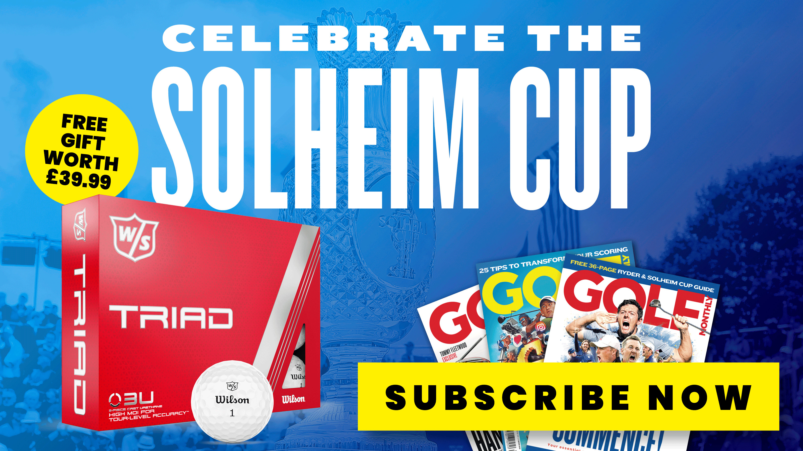 Golf Monthly Solheim Cup magazine subscription deal promo artwork