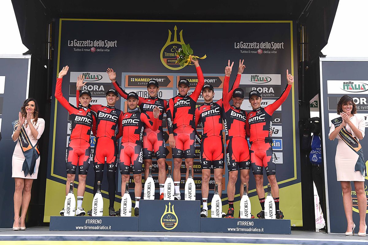 BMC Racing on the Tirreno-Adriatico podium