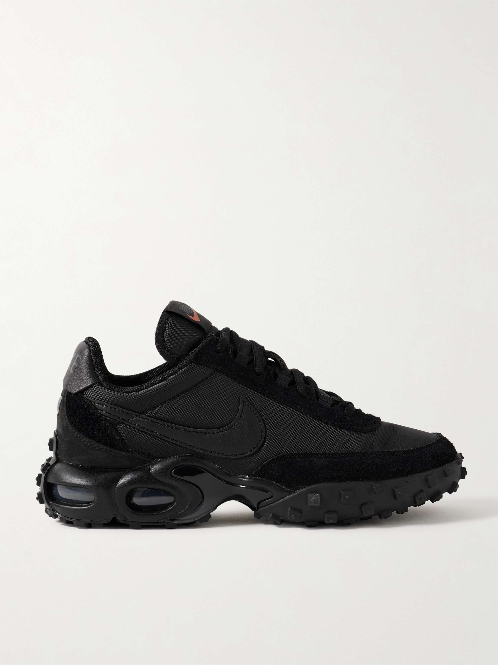 Air Max Waffle Sp Leather and Nubuck-Trimmed Mesh and Suede Sneakers