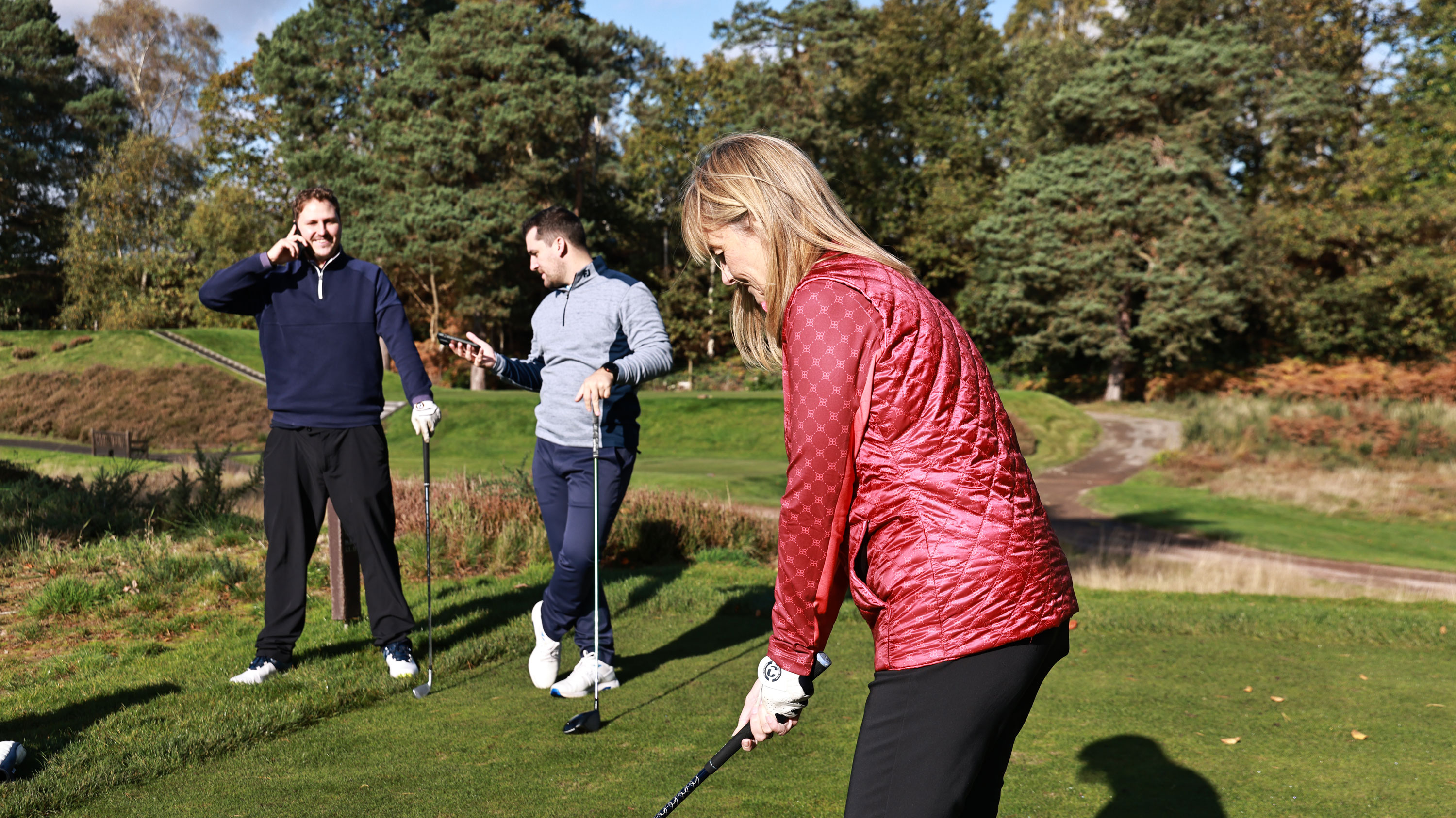 Is it acceptable to use a phone on the golf course?