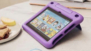 Amazon Fire Kids Edition in purple