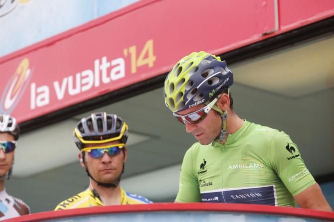Alejandro Valverde in the points jersey