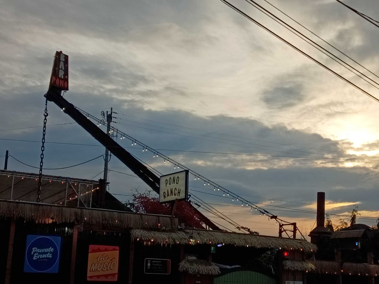 Clouds in the sky with a setting sun