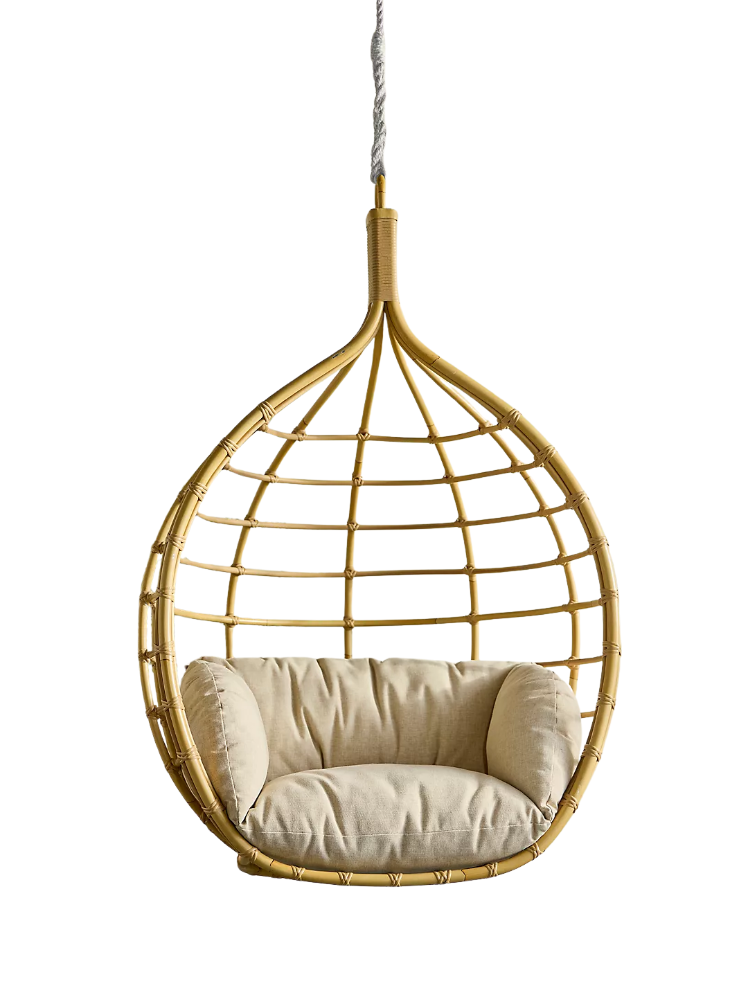 an outdoor porch swing
