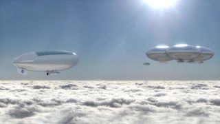 Artist's concept of a Venus cloud city — a possible future outcome of the High Altitude Venus Operational Concept (HAVOC) plan.