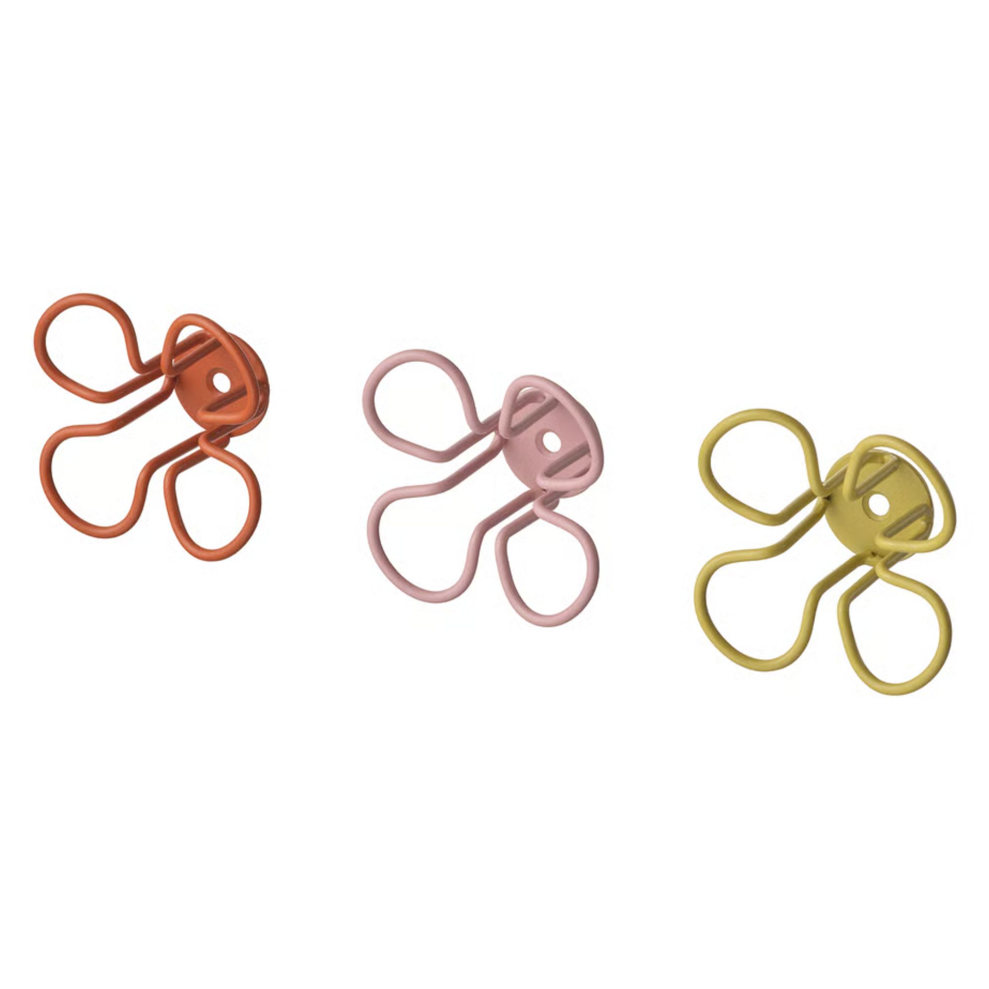 Colorful IKEA flower wall hooks