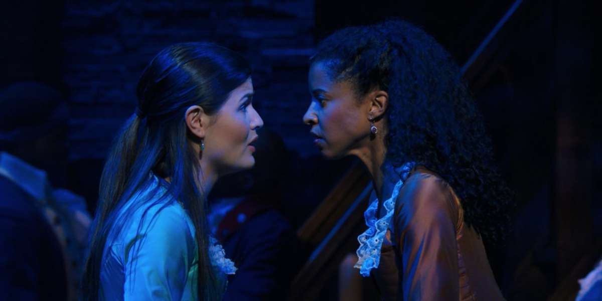 Phillipa Soo and Renee Elise Goldsberry in Hamilton