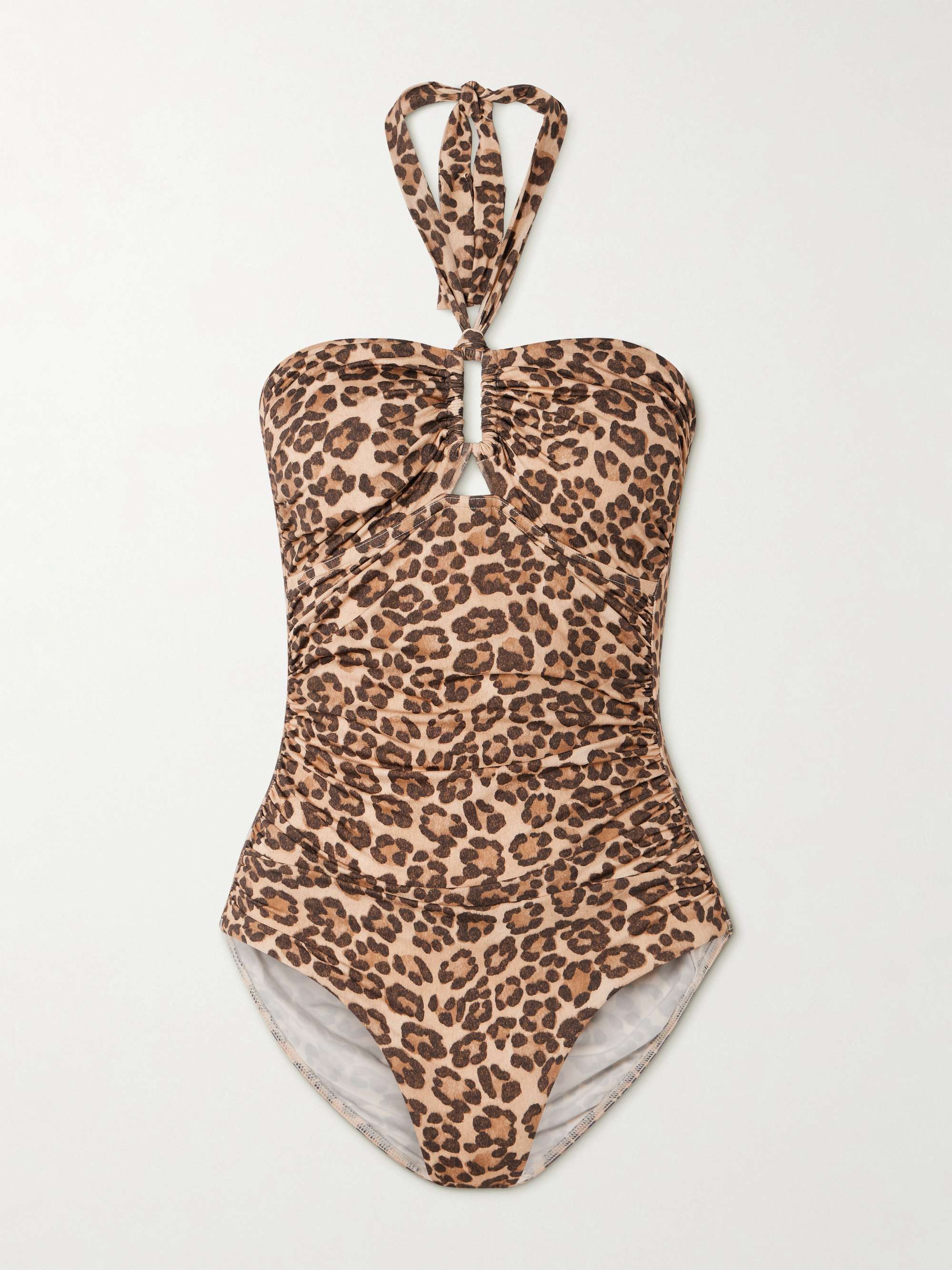 Wanderlust Cutout Ruched Leopard-Print Swimsuit