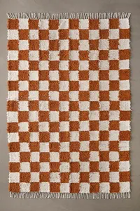 Checkerboard Terracotta 5x7 Rug | £169.00 at Urban Outfitters
