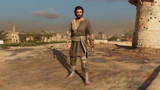 Assassin's Creed Mirage Basim wearing patient robe costume