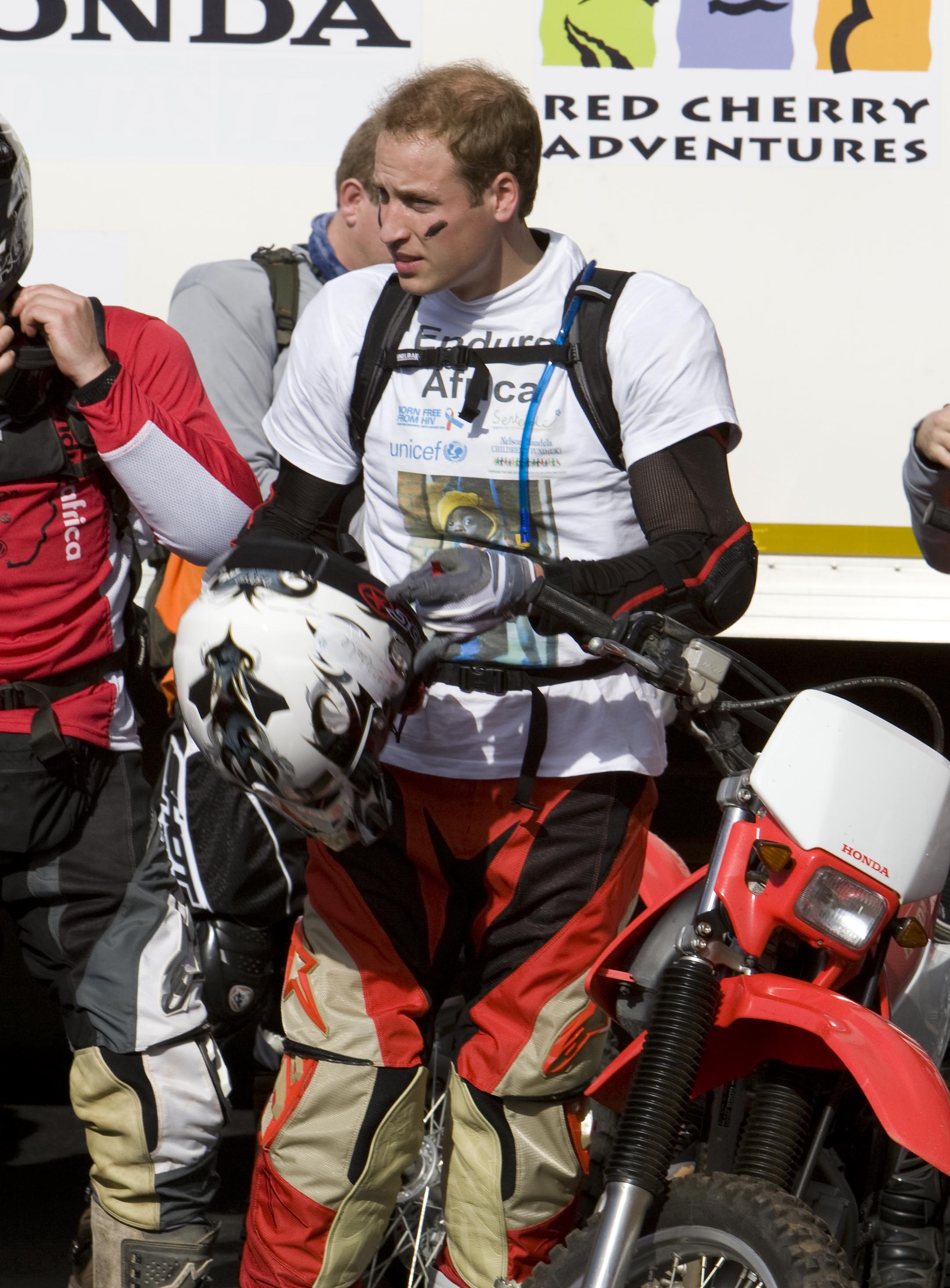 Princes William, 26 and Harry, 23 take part in the Enduro 2008 charity Motorcycle ride in South Africa with 80 other entrants.