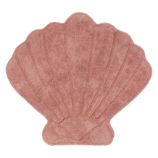 asda pink shell shaped bath mat