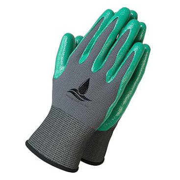 thumbnail image 2 of 2 Pairs Green Garden Gloves - Stretch Knit With Non-Slip Rubber Grip - One Size 2 of 6