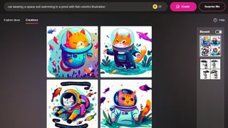 Bing Image Creator with cat illustrations