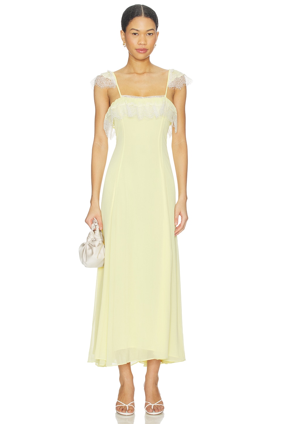 Arlia Lace Trim Maxi Dress