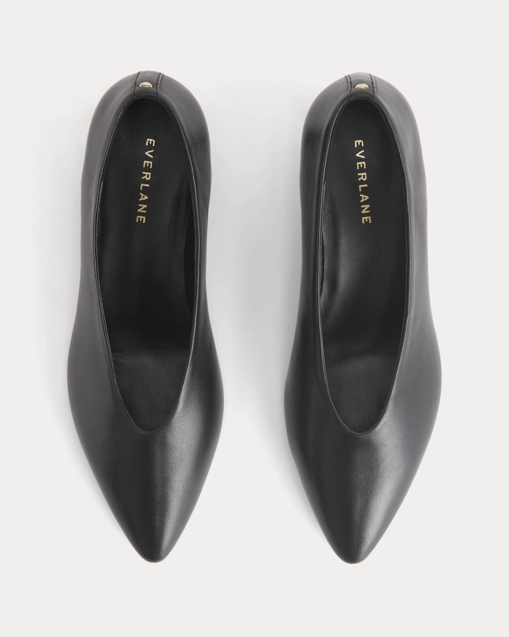 Made in Italy Almond-Toe Pump | Black Leather - 5