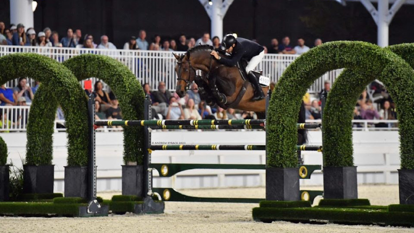Santiago Lambre and Chacco Blue II, who is blind in one eye