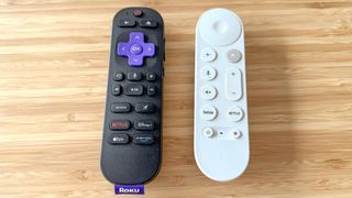 Roku Ultra remote vs Google TV Streamer remote