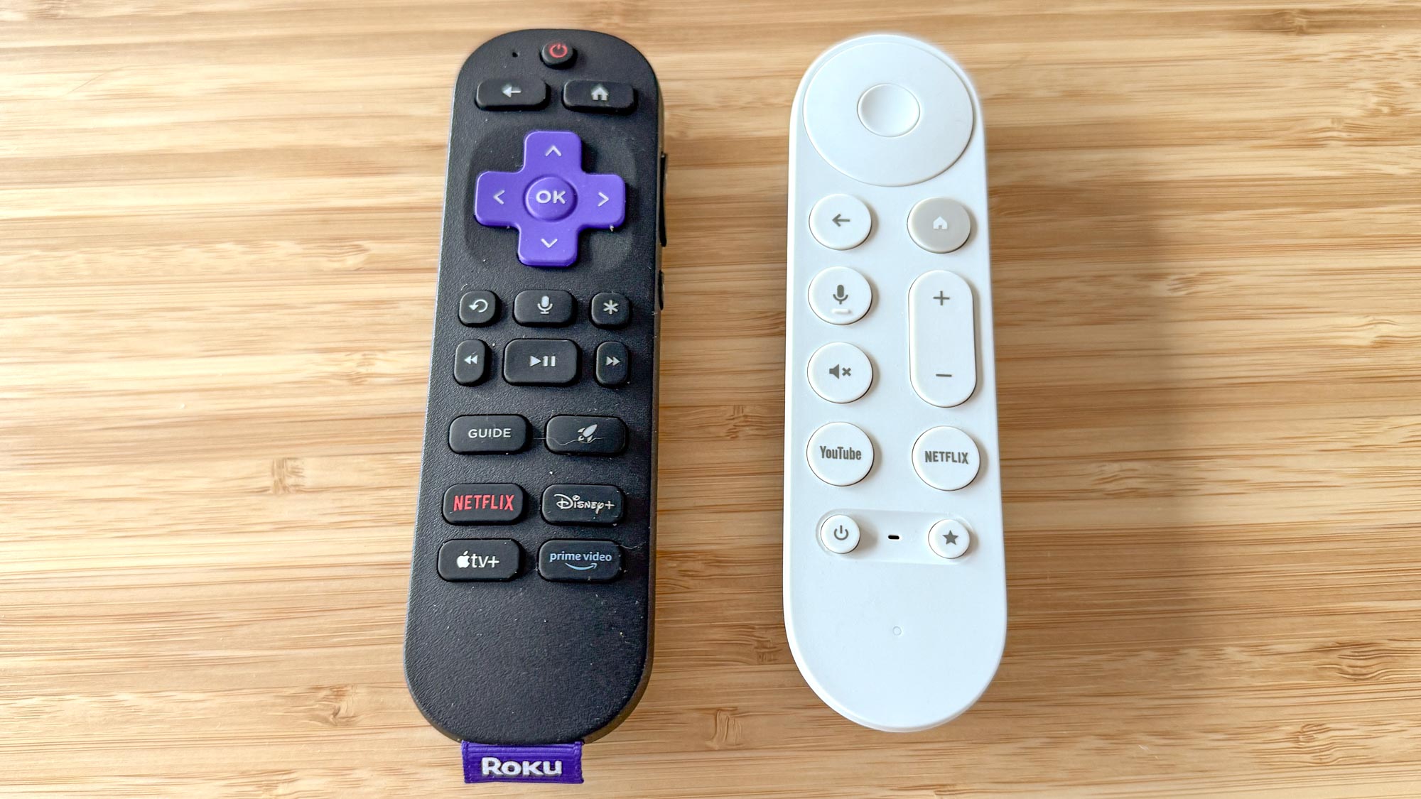 Roku Ultra remote vs Google TV Streamer remote