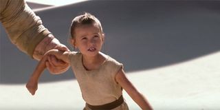 Rey calling out for her parents in Star Wars: The Force Awakens