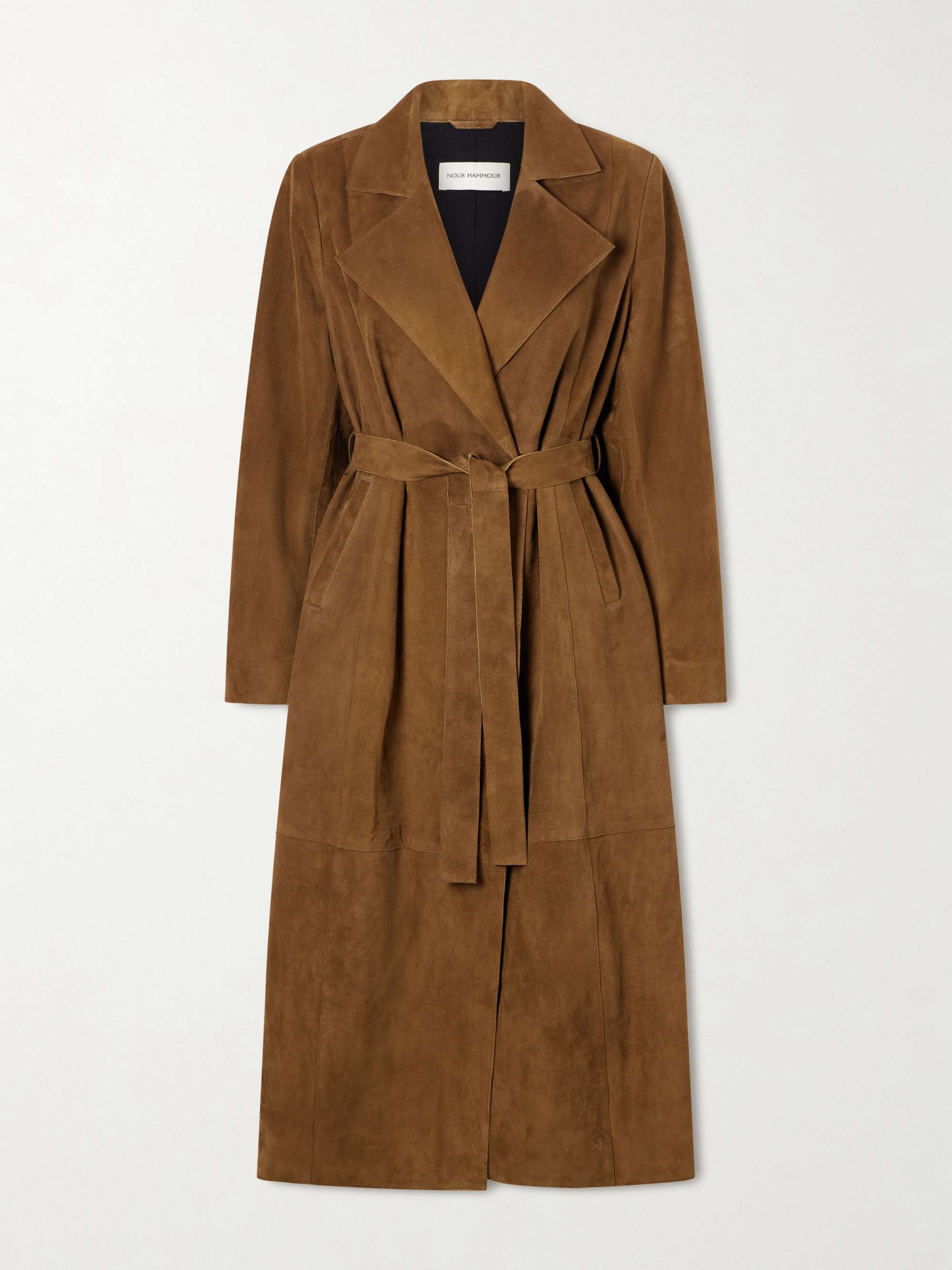 Winona Belted Suede Long Coat