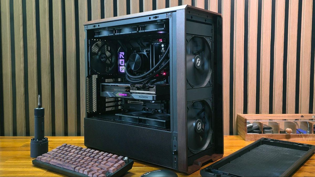 Hands-on with Lian Li's Lancool 217 PC case: High airflow, wood accents, no RGB
