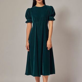 green velvet dress