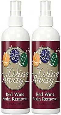 Wine Away Red Wine Stain Remover, $16.99 for 1 12oz bottle and one 2oz bottle