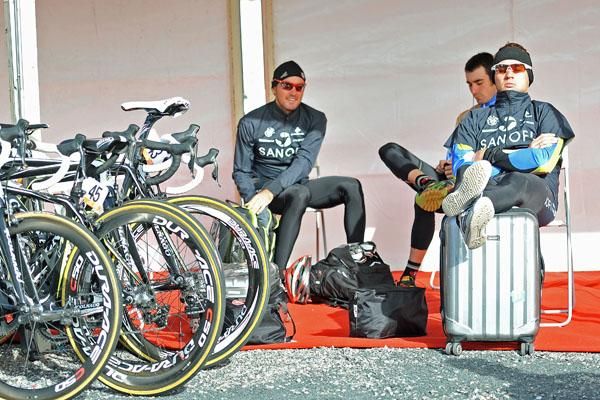Alexander Serebryakov (Team Type 1 - Sanofi) gets some pre-race sleep before the 155km stage