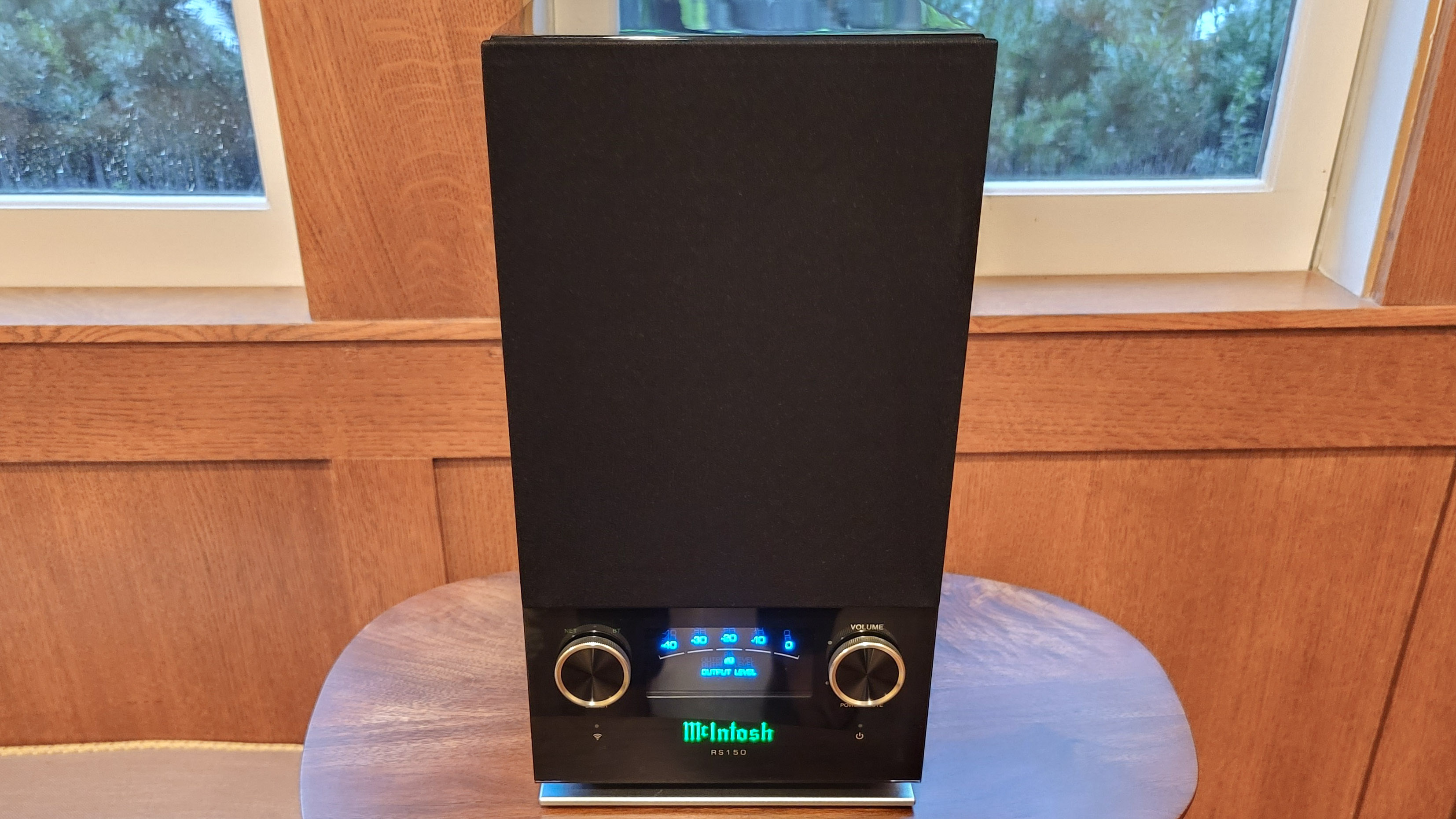 McIntosh RS150 on a table by a window