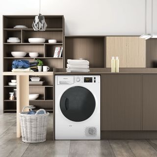 Hotpoint washig machine in laundry room