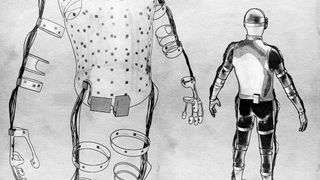 Design sketches for the Teslasuit, which enables the wearer to experience touch, heat and cold. Image credit: Teslasuit