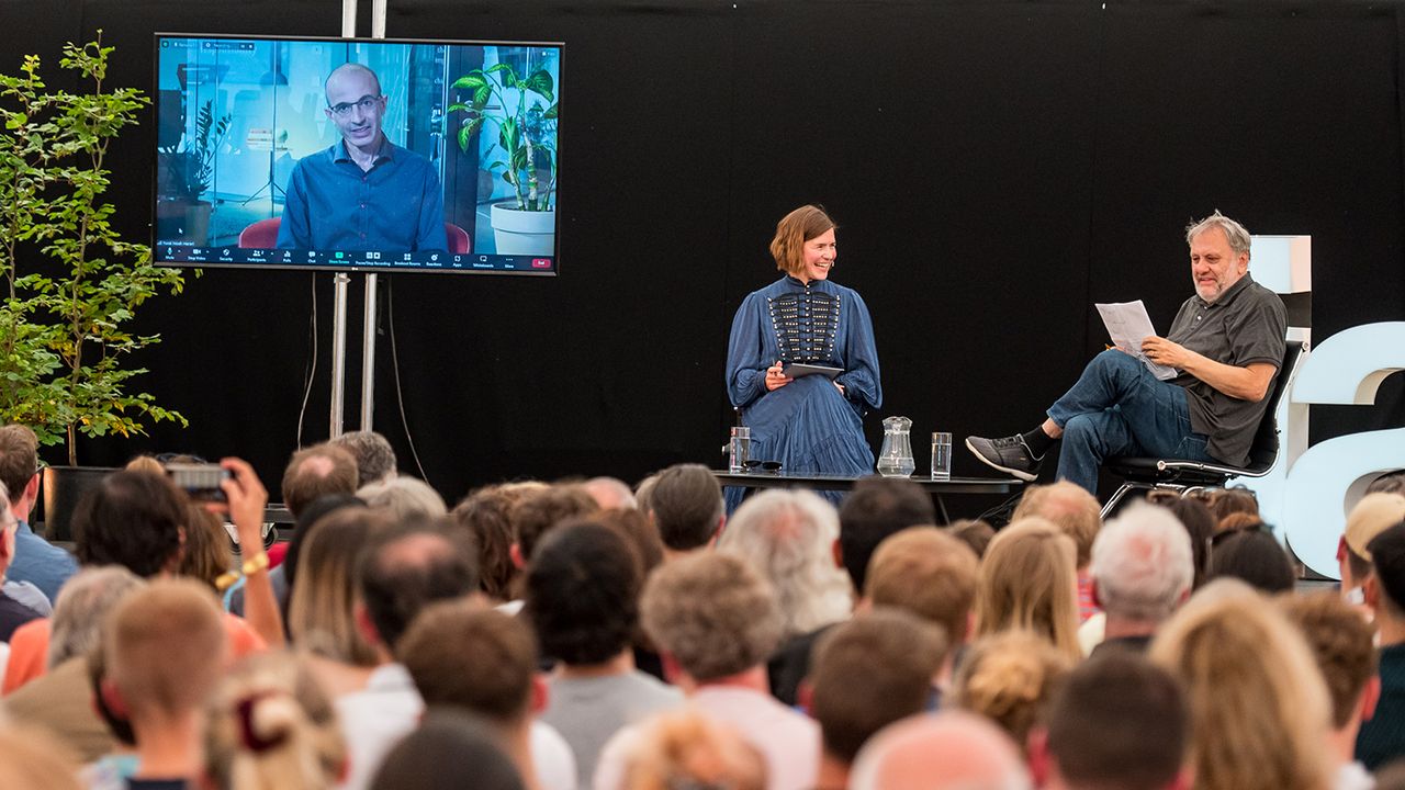 Yuval Noah Harari and Slavoj Zizek