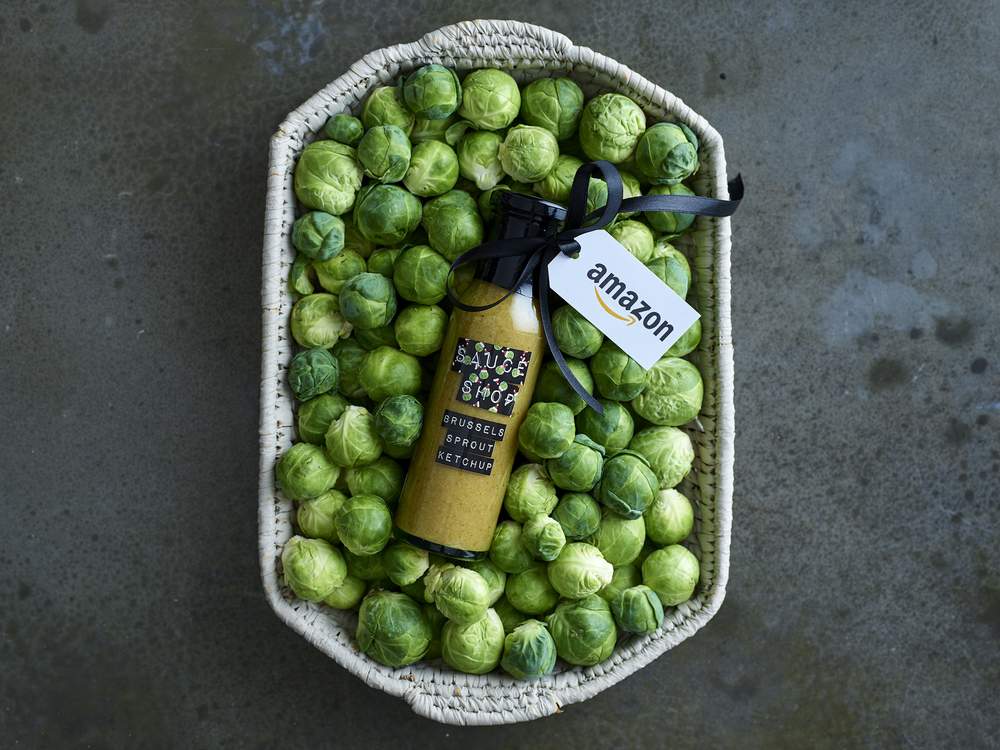 Um, Amazon has just launched the world's first Brussels Sprout Ketchup