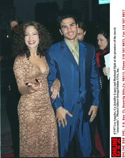 Jennifer Lopez and her then-husband Ojani Noa in 1997.
