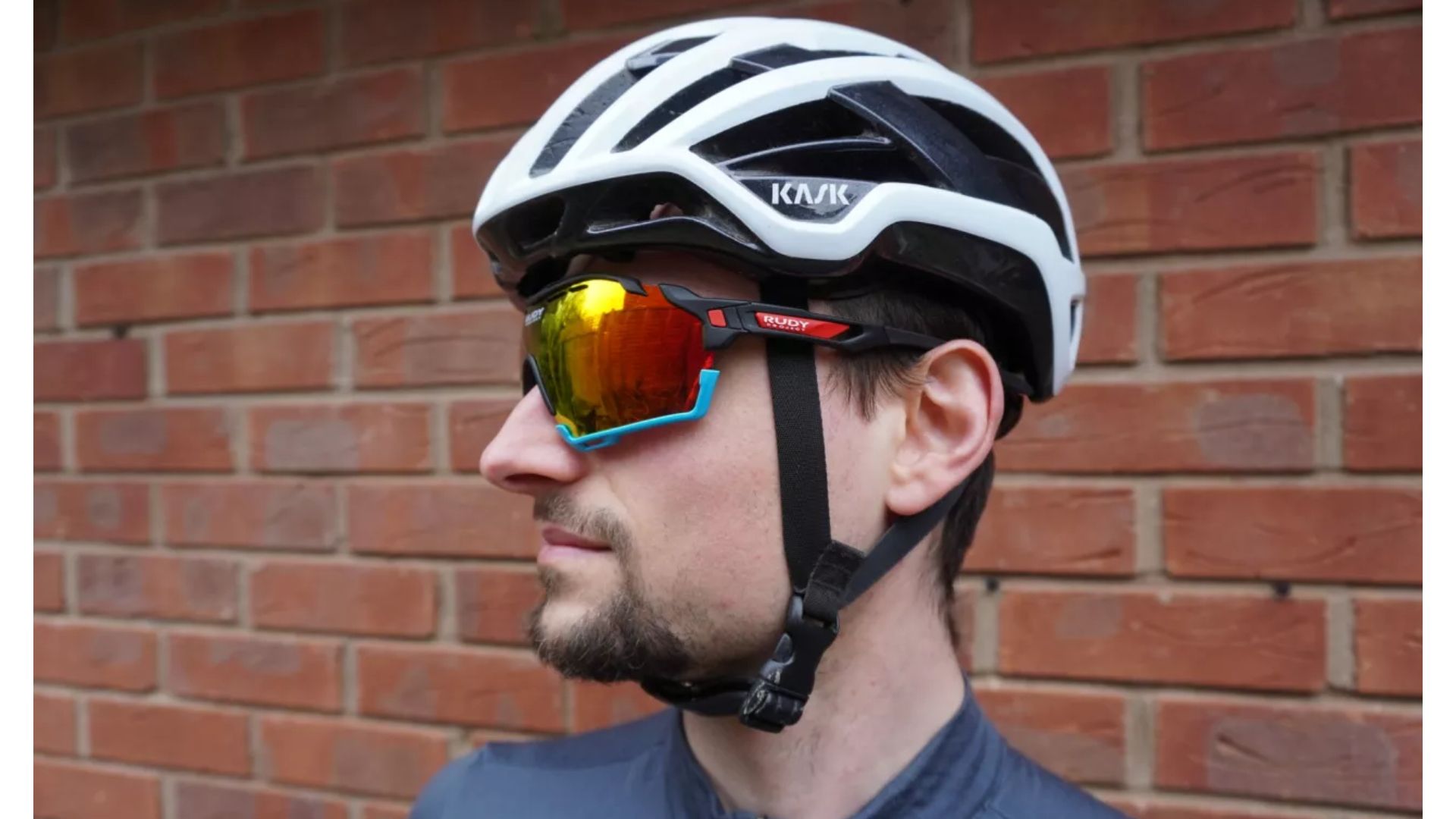Image shows the Rudy Project Cutline cycling sunglasses