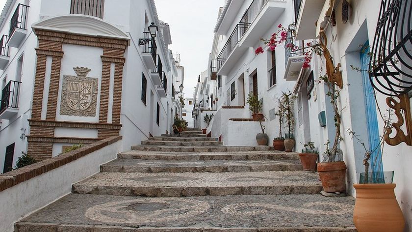 A village street in Spain.