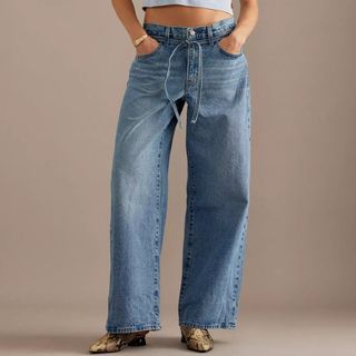 Flat lat image of denim jeans