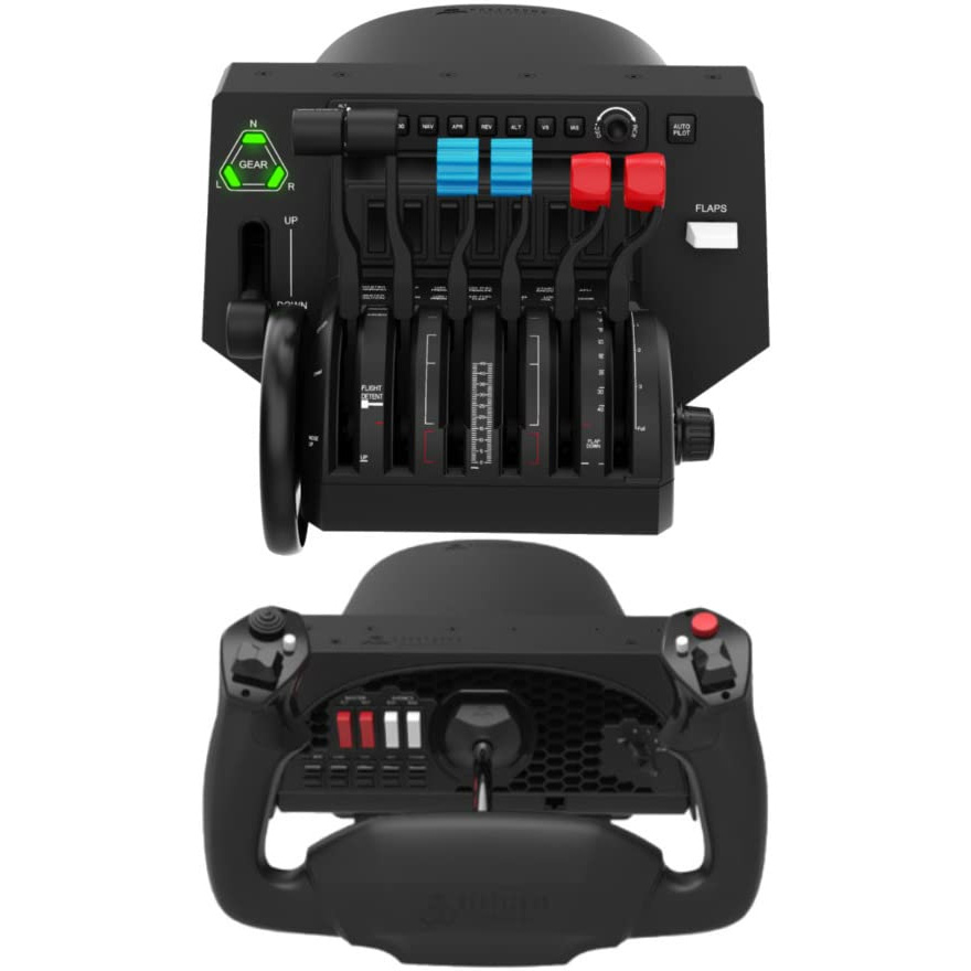 Honeycomb Alpha Flight Controls Yoke with Honeycomb Aeronautical Bravo Throttle Quadrant Bundle