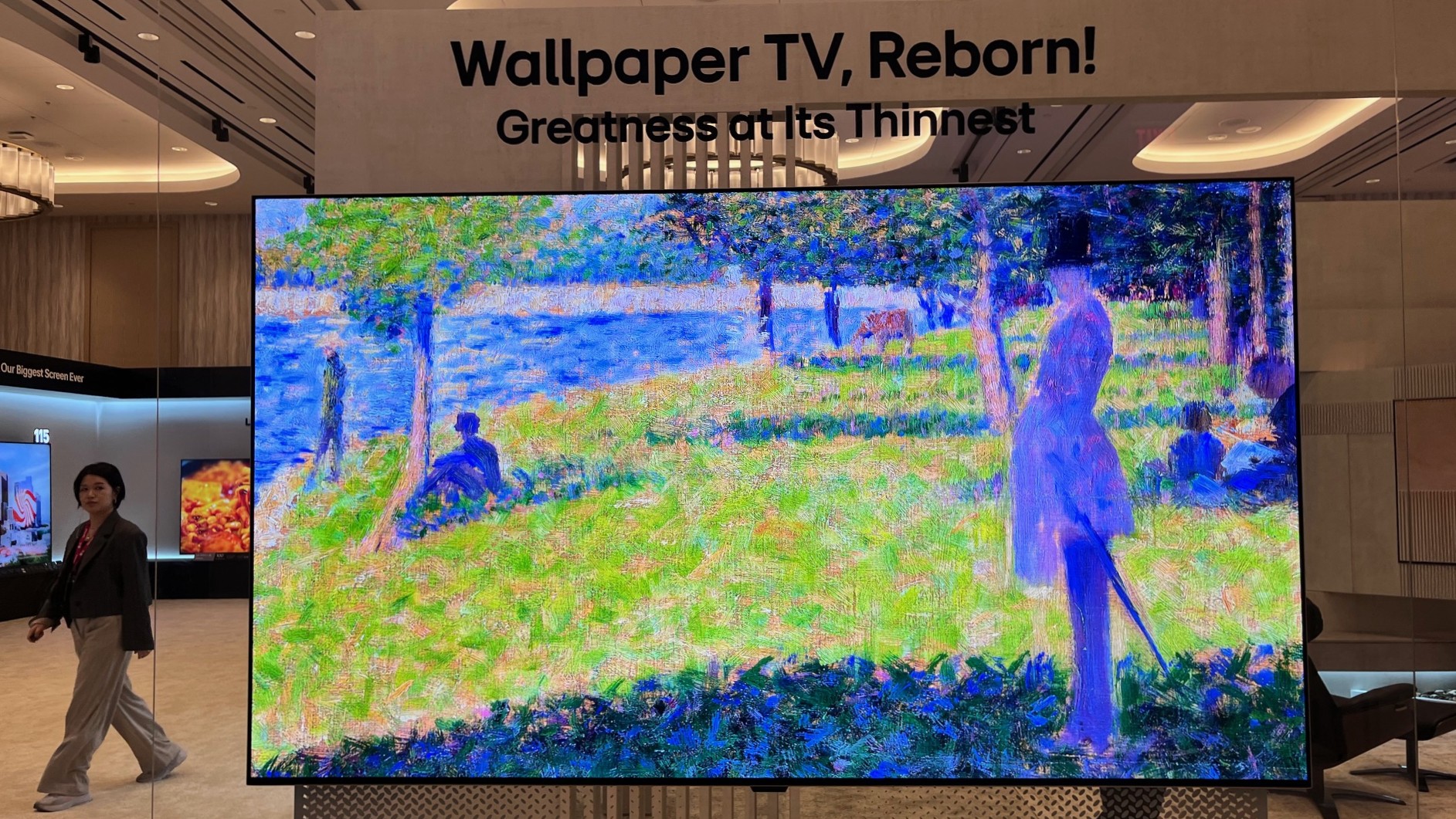 LG OLED evo G6 showing image of impressionist painting