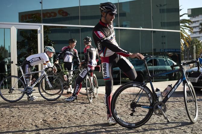 Synergy Baku's riders prepare for another day in the saddle.