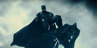 Batman on gargoyle in Justice League