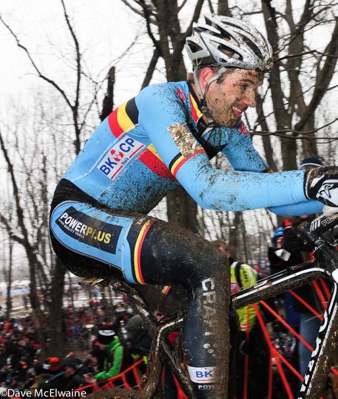 Niels Albert (BEL) on a very steep climb